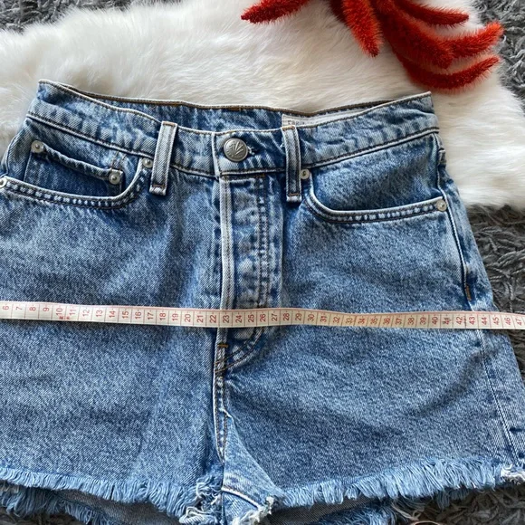 Rag & Bone High-Rise Denim Shorts - Picture 7 of 8